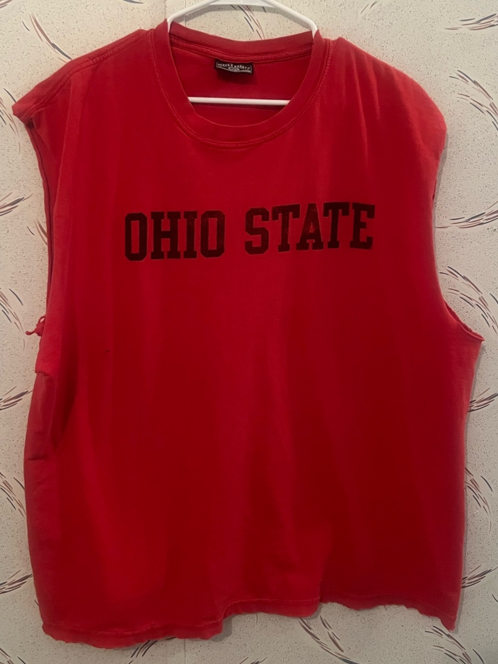 Ohio State Buckeyes Steve & Barry’s XXL Red Cutoff Sleeveless Shirt
